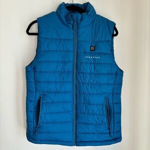 Venusras Heated puffer Vest blue size medium - no battery! Good used condition!
